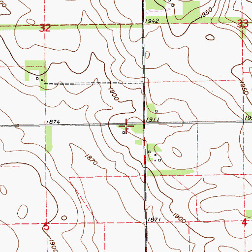 Topographic Map of Valley View Public School, NE