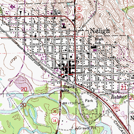 Topographic Map of Antelope County Museum, NE