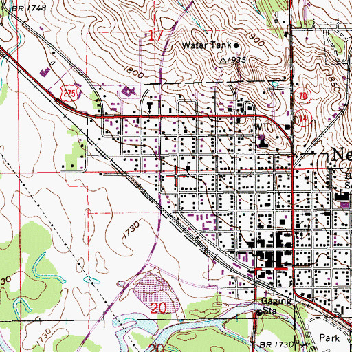 Topographic Map of Neligh Public Library, NE