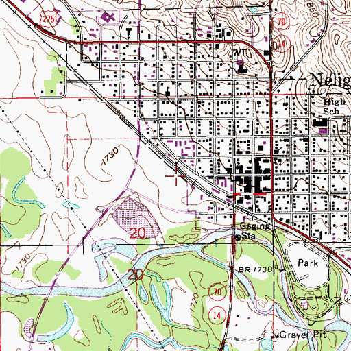 Topographic Map of Neligh (historical), NE