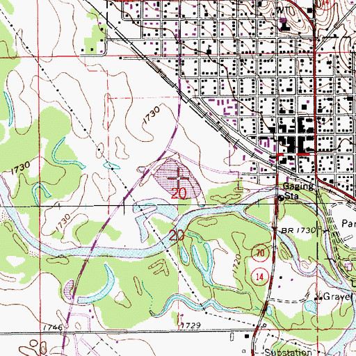 Topographic Map of Fred Penn Park Campground, NE