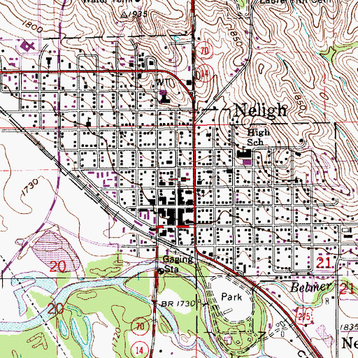 Topographic Map of Antelope County Sheriff's Office, NE