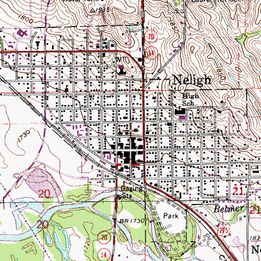 Topographic Map of Antelope County Courthouse, NE