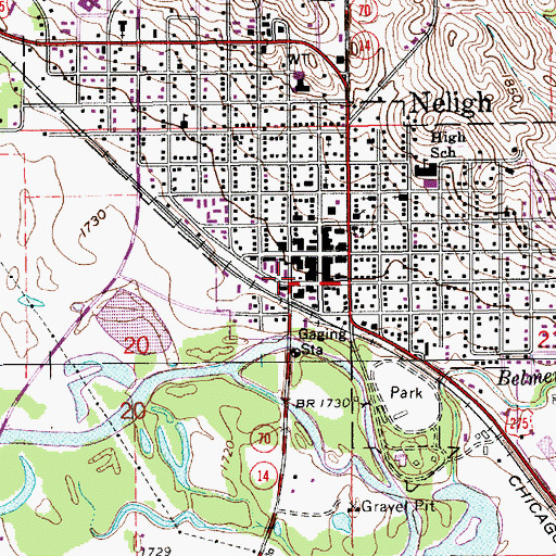 Topographic Map of Neligh Eye Clinic, NE