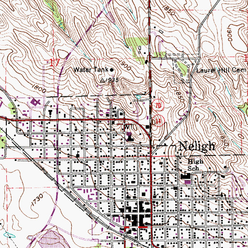 Topographic Map of Antelope Memorial Hospital Family Practice, NE