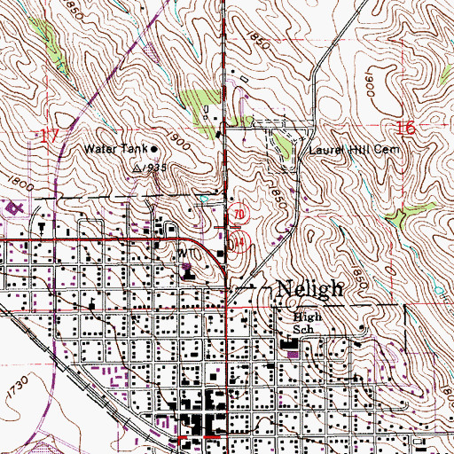 Topographic Map of Abundant Life Christian Center, NE