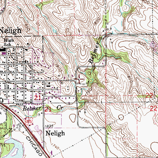 Topographic Map of Calvary Bible Church, NE