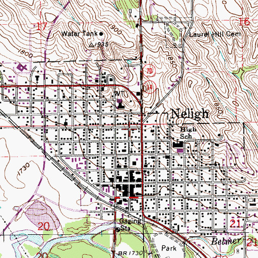 Topographic Map of Church of Christ, NE