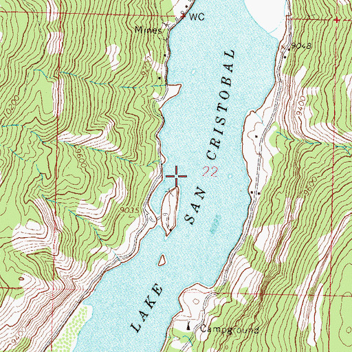 Topographic Map of Lake San Cristobal, CO