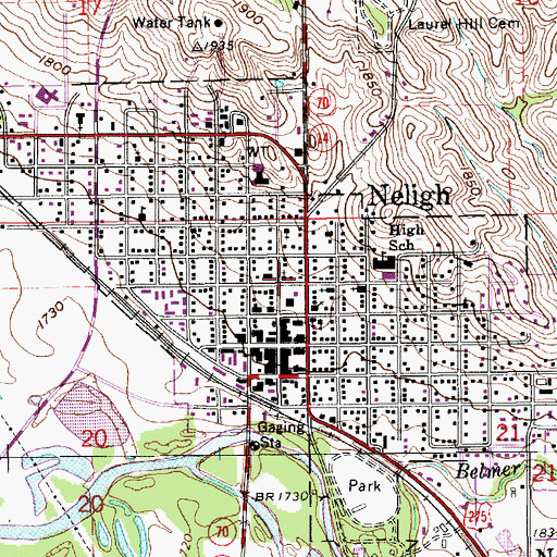 Topographic Map of First Congregational United Church of Christ, NE