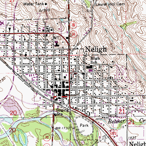 Topographic Map of Grace Lutheran Church, NE