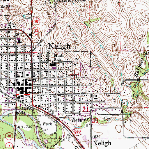 Topographic Map of Seventh Day Adventist Church, NE
