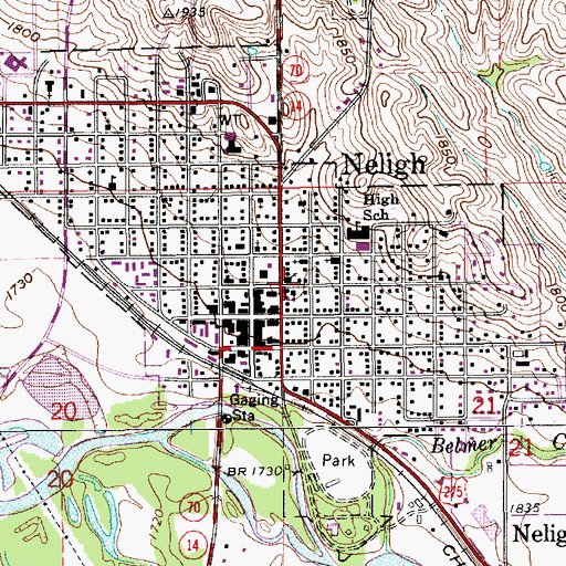 Topographic Map of United Methodist Church, NE