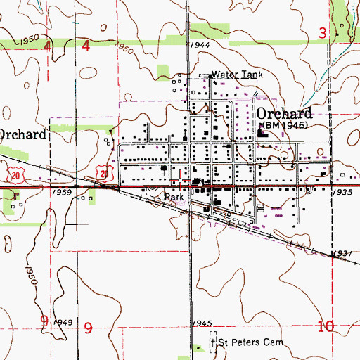 Topographic Map of United Methodist Church, NE