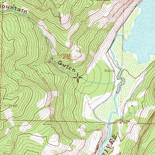 Topographic Map of Red Mountain Gulch, CO