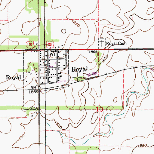 Topographic Map of Northeast Nebraska Zoo, NE