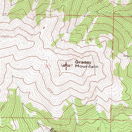 Topographic Map of Grassy Mountain, CO