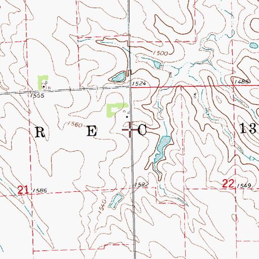 Topographic Map of Precinct Thirteen, NE