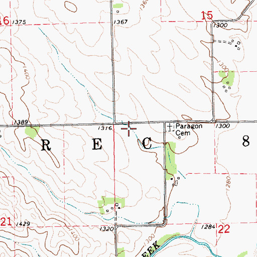 Topographic Map of Precinct Eight, NE