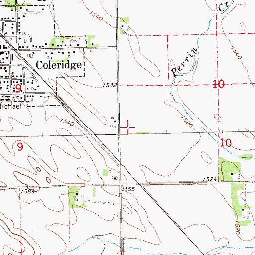 Topographic Map of Precinct Sixteen, NE