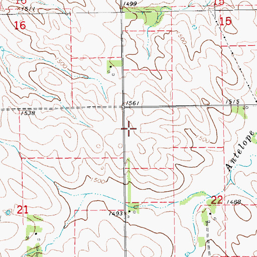Topographic Map of Precinct Three, NE