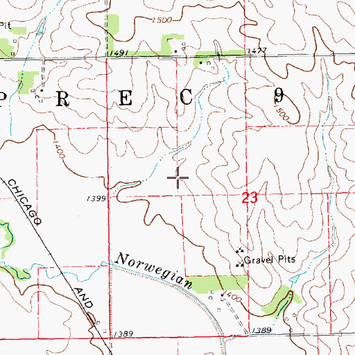 Topographic Map of Precinct Nine, NE