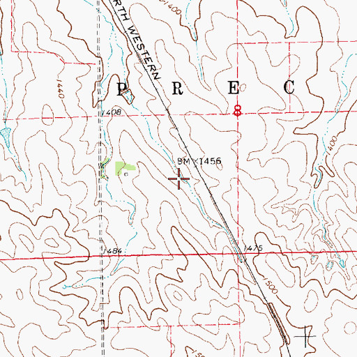 Topographic Map of Precinct Nine A, NE