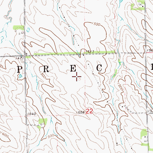 Topographic Map of Precinct Twelve, NE