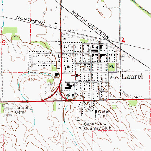 Topographic Map of United Presbyterian Church, NE