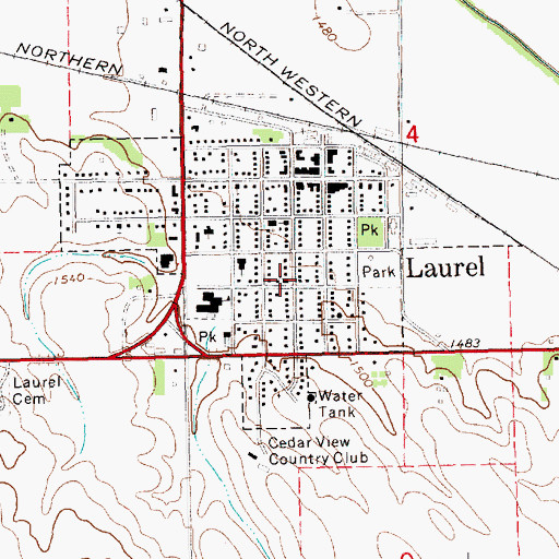 Topographic Map of Saint Marys Church, NE