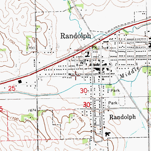 Topographic Map of Randolph Family Practice Clinic, NE