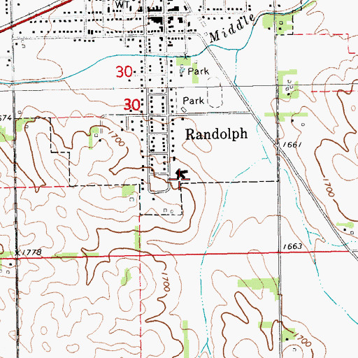 Topographic Map of Colonial Manor of Randolph Incorporated, NE
