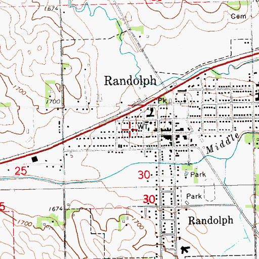Topographic Map of Saint Johns Lutheran Church, NE