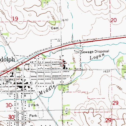 Topographic Map of Saint Frances de Chantal Catholic Church, NE