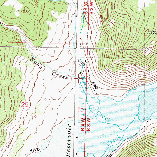 Topographic Map of Big Buck Creek, CO