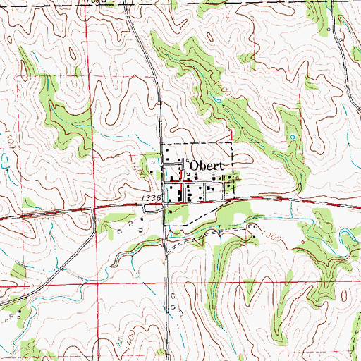 Topographic Map of Obert Park Campground, NE