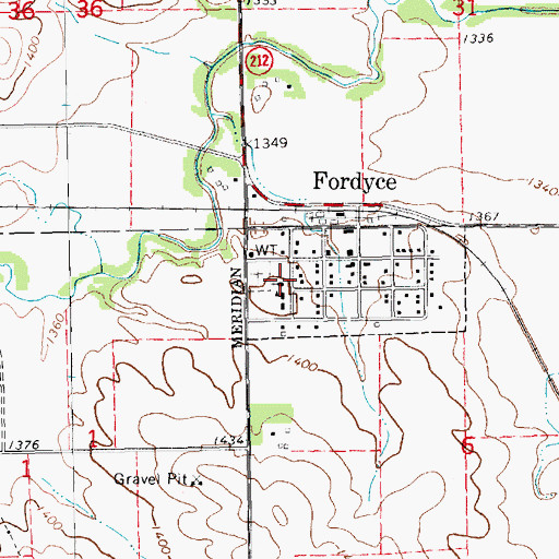 Topographic Map of Saint John the Baptist Catholic Church, NE