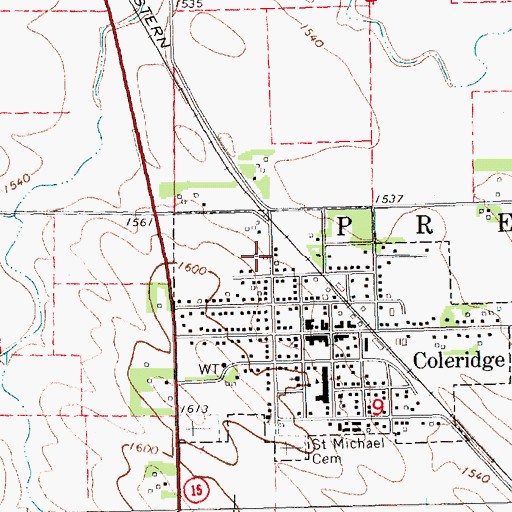 Topographic Map of Park View Haven Nursing Home, NE