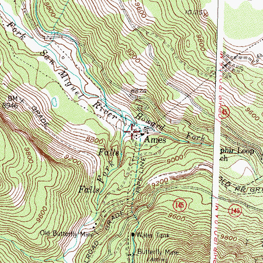 Topographic Map of Ames, CO