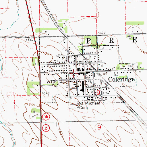 Topographic Map of Congregational Church, NE