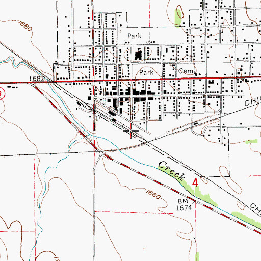 Topographic Map of Plainview, NE