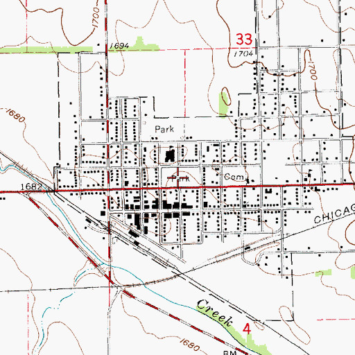 Topographic Map of Chilvers Park, NE