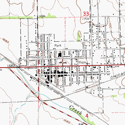 Topographic Map of Chilvers Park, NE