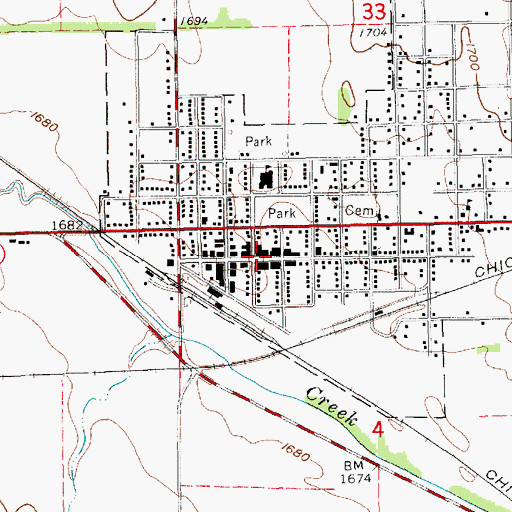 Topographic Map of Plainview Post Office, NE