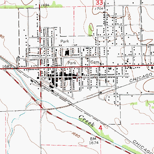 Topographic Map of Plainview City Police Department, NE