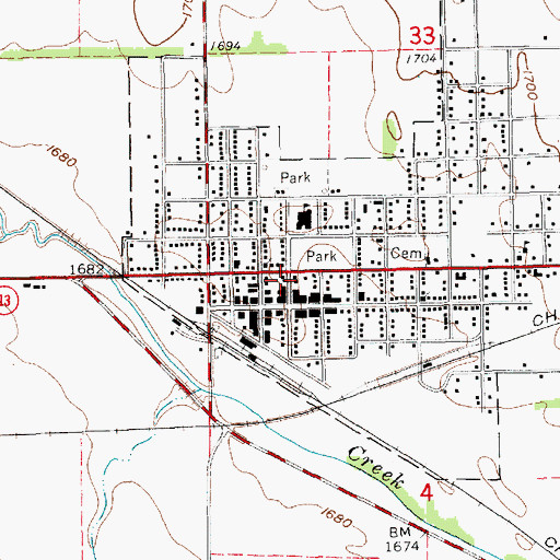 Topographic Map of Healing Hands Family and Sports Chiropractic Clinic, NE