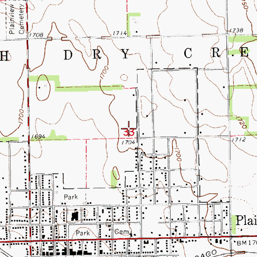 Topographic Map of CHI Health Plainview Hospital, NE