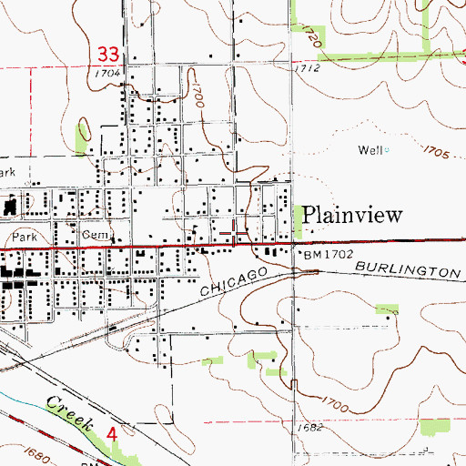 Topographic Map of East End Tailer Court, NE