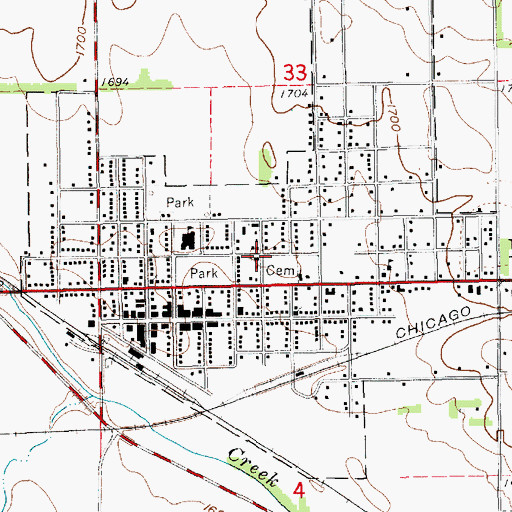 Topographic Map of Our Saviors Lutheran Church, NE