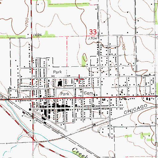 Topographic Map of United Methodist Church, NE